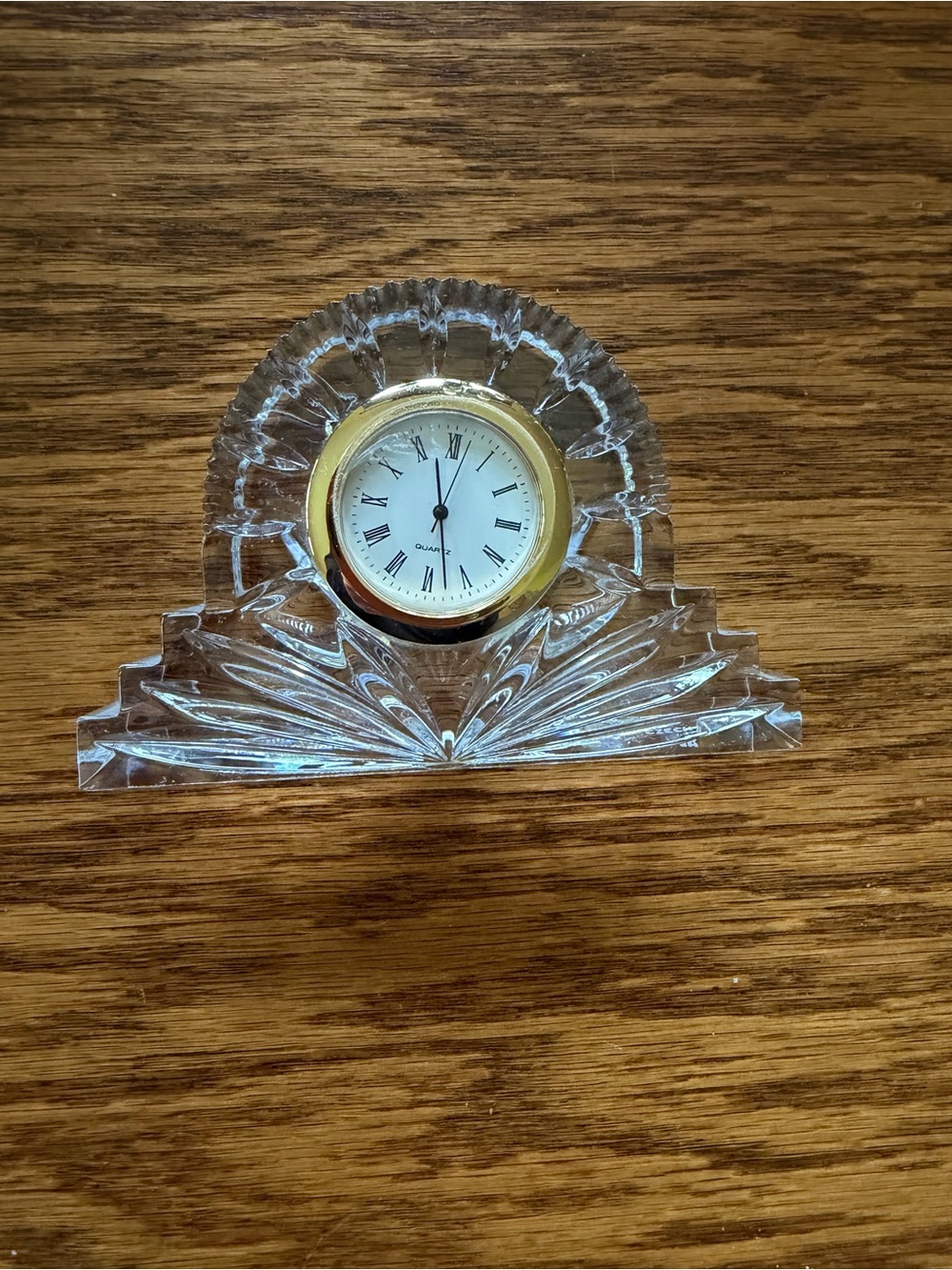 Royal Limited Crystal Desk Clock 24% Full Lead Crystal